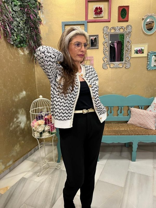 Chaqueta punto bi-color S/M (Ref:30768)