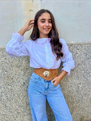 Blusa volante ribete blanca (Ref:34532)