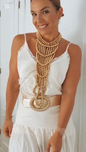 Top Lencero puntilla - Hueso (Ref:33987)