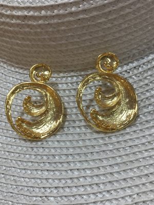 Pendiente Ola -Oro Turco (Ref:42851)