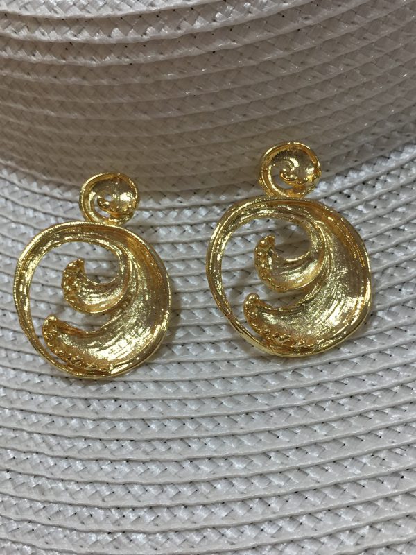 Pendiente Ola -Oro Turco (Ref:42851)
