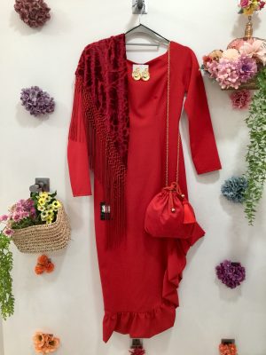Vestido Loza - Rojo TALLA L (Ref:17277)