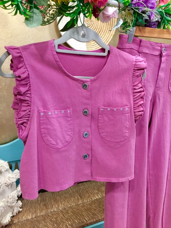 Conjunto denim Estrellas Petite-Rosa(Ref:42931) - Imagen 2