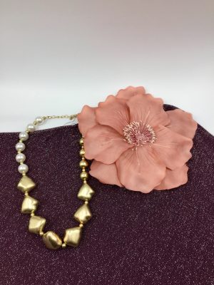 Flor Solapa plana - Rosa Maquillaje (Ref:34084)