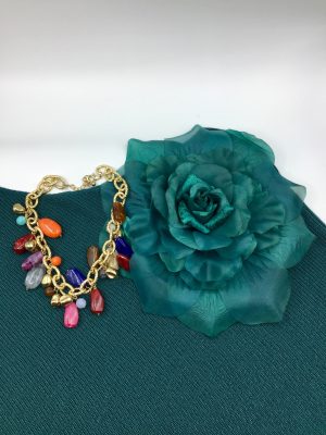 Flor Solapa Maxi - Petróleo (Ref:34155)