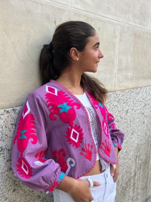 Chaqueta bordada – Malva (Ref:42891)