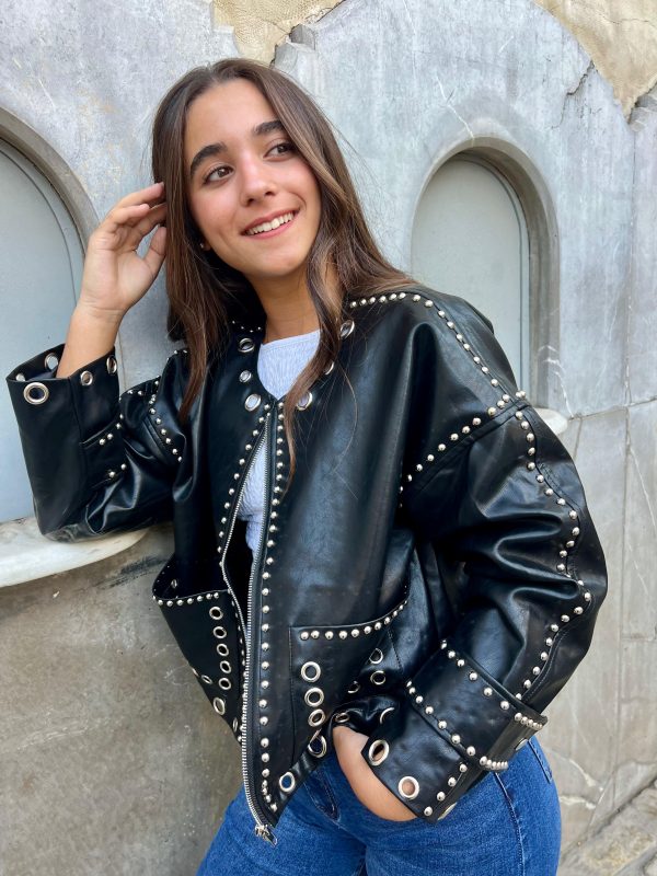 Chaqueta polipiel tachas (Ref:42959) - Imagen 2