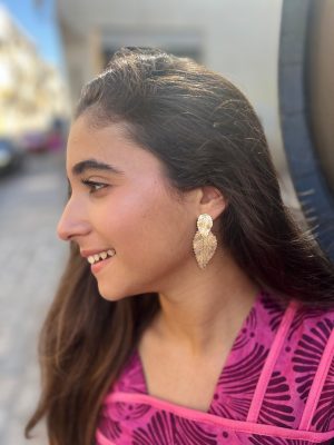 Pendiente hoja - Bisutería (Ref:33612)