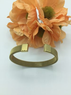 Pulsera malla acero oro (Ref:34084)