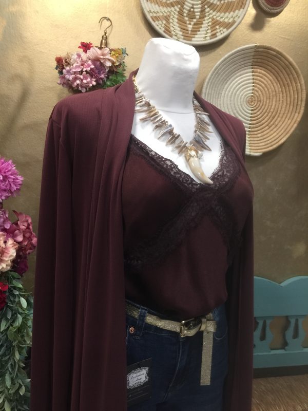 Chaqueta punto - Vino (Ref:34243) - Imagen 2