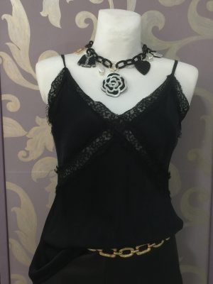 Top Lencero puntilla – Negro (Ref:33987)