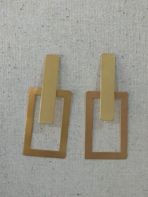 Pendiente Brass Rectangular (Ref:34773)