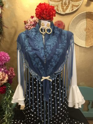 Mantoncillo Nacional Azul Ducado- algodón (Ref:35014)