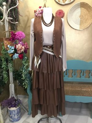 Falda Polipiel - Caramelo (Ref:43049)