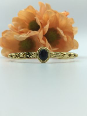 Pulsera rígida acero -önix (Ref:34811)