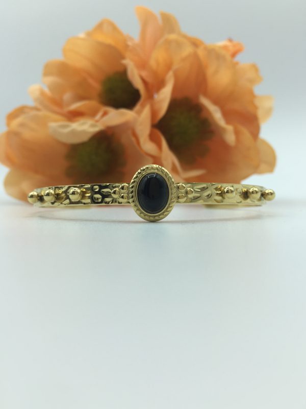 Pulsera rígida acero -önix (Ref:34811)