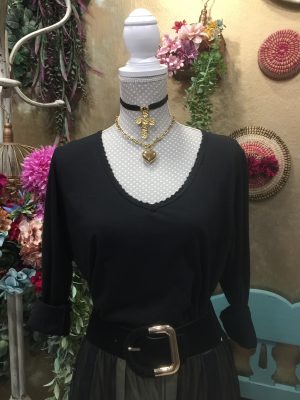 Camiseta Basic algodón - Negro (Ref:34177)