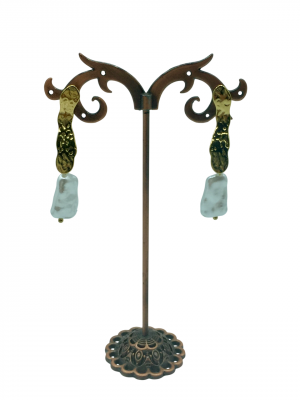 Pendiente Marina Perlas -acero-(Ref:34790)