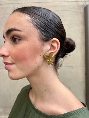 Pendiente doble mariposa - Acero (Ref:33806)