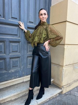 Pantalón capri polipiel (Ref:42949)