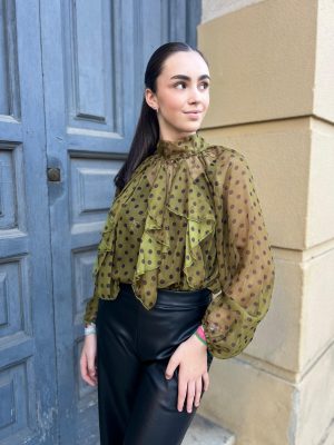 Blusa topos - Oliva (Ref:43023)