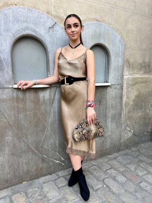 Falda satinada - Oro (Ref:43026)