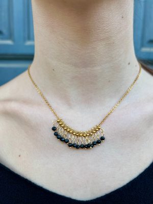 Gargantilla destellos acero - Negro (Ref:2988)