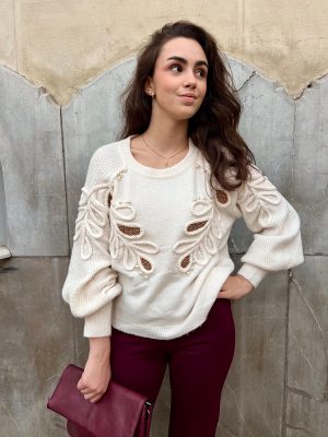 Suéter Perlas Elli White (Ref:34734)