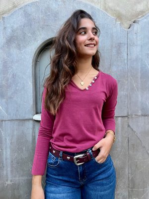 Cinturón Corazones - Burgundi (Ref:42984)