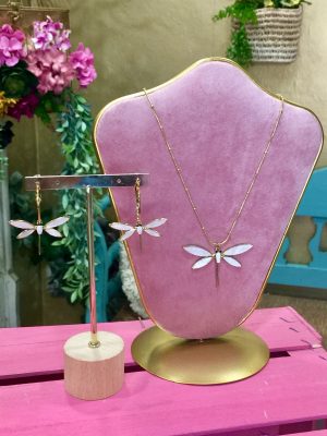 Gargantilla Nácar Libélula - Acero (Ref:43101)