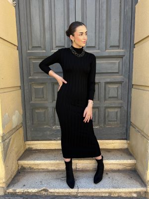 Vestido Canalé - Negro (Ref:43170)