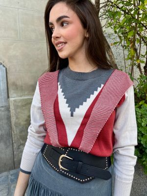 Cinturón elástico tachas correa (Ref:43198)