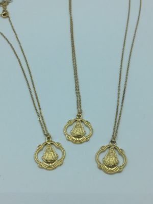 Gargantilla Virgen del Rocío, pandereta - Acero(Ref:43229)