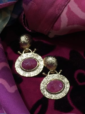 Pendiente oro turco - Buganvilla (Ref:43341)