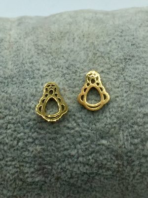 Pendiente silueta Virgen del Rocío - acero (Ref:433179