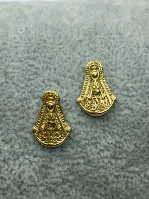 Pendiente Virgen del Rocío relieve acero (Ref.43316)