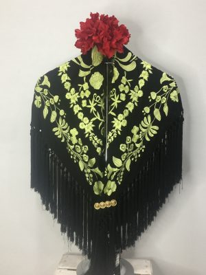 Mantoncillo Nacional adulto – Negro bordado - Lima (Ref:34591)