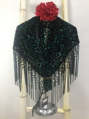 Mantoncillo adulto Bi-material gasa – Verde/Negro (Ref:42908)