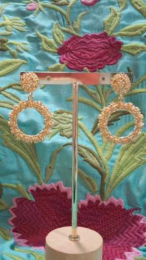 Pendiente flamenca barroco pequeño (Ref:43396)