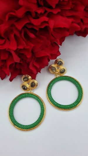 Pendiente Turco verde  - Ópalo (Ref:35037)