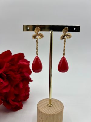Pendientes gota - Coral (Ref:43383)