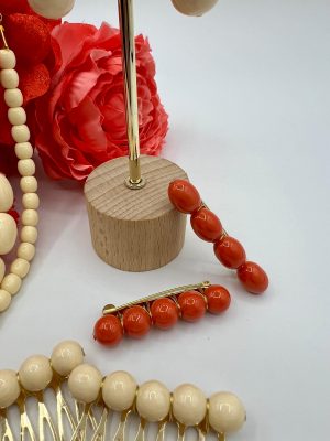 Broche bolas coral (Ref:43380)