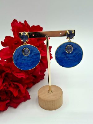 Pendiente esmaltado Turco - Lapislázuli (Ref:34654)