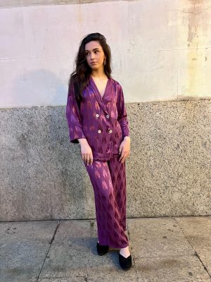 Traje chaqueta Damasco – Dark Mauve (Ref:43602)