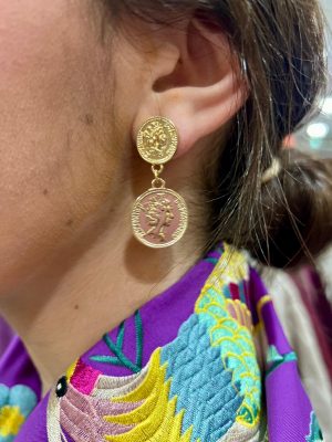 Pendiente moneda mini (Ref:34361)