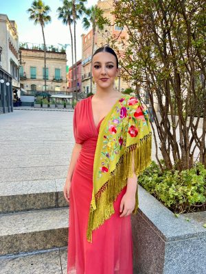 Mantoncillo bordado cadete - pistacho (Ref:43618)