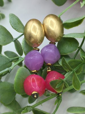 Pendientes Rosa/Malva (Ref:43759)