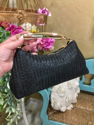 Bolso Taira rafia - Negro (Ref:44036)