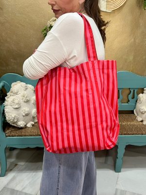 Bolso Tote Rojo-Rosa Chicle (Ref:44013)