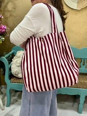 Bolso Tote Burdeos-Rosa (Ref:44013)